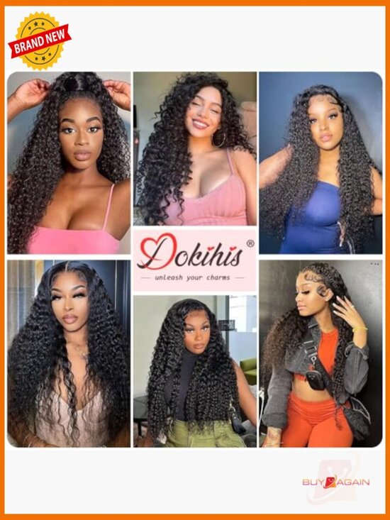 13x6 Deep Wave Lace Front Wig 30in 180 Density HD Lace Frontal Glueless Pre main image 4